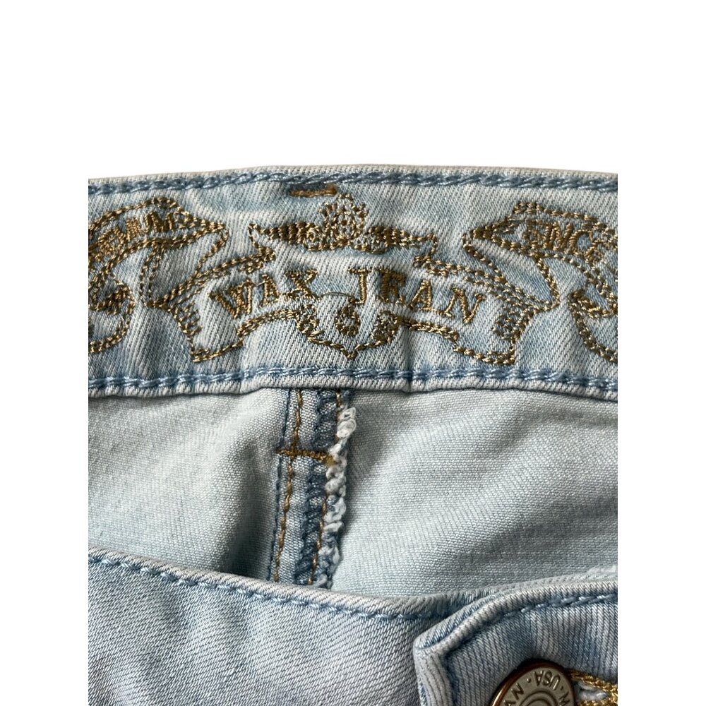 Wax Jean Womens Light Blue Stretch Denim Straight Leg Jeans Size 18 Made in USA - Picture 5 of 9